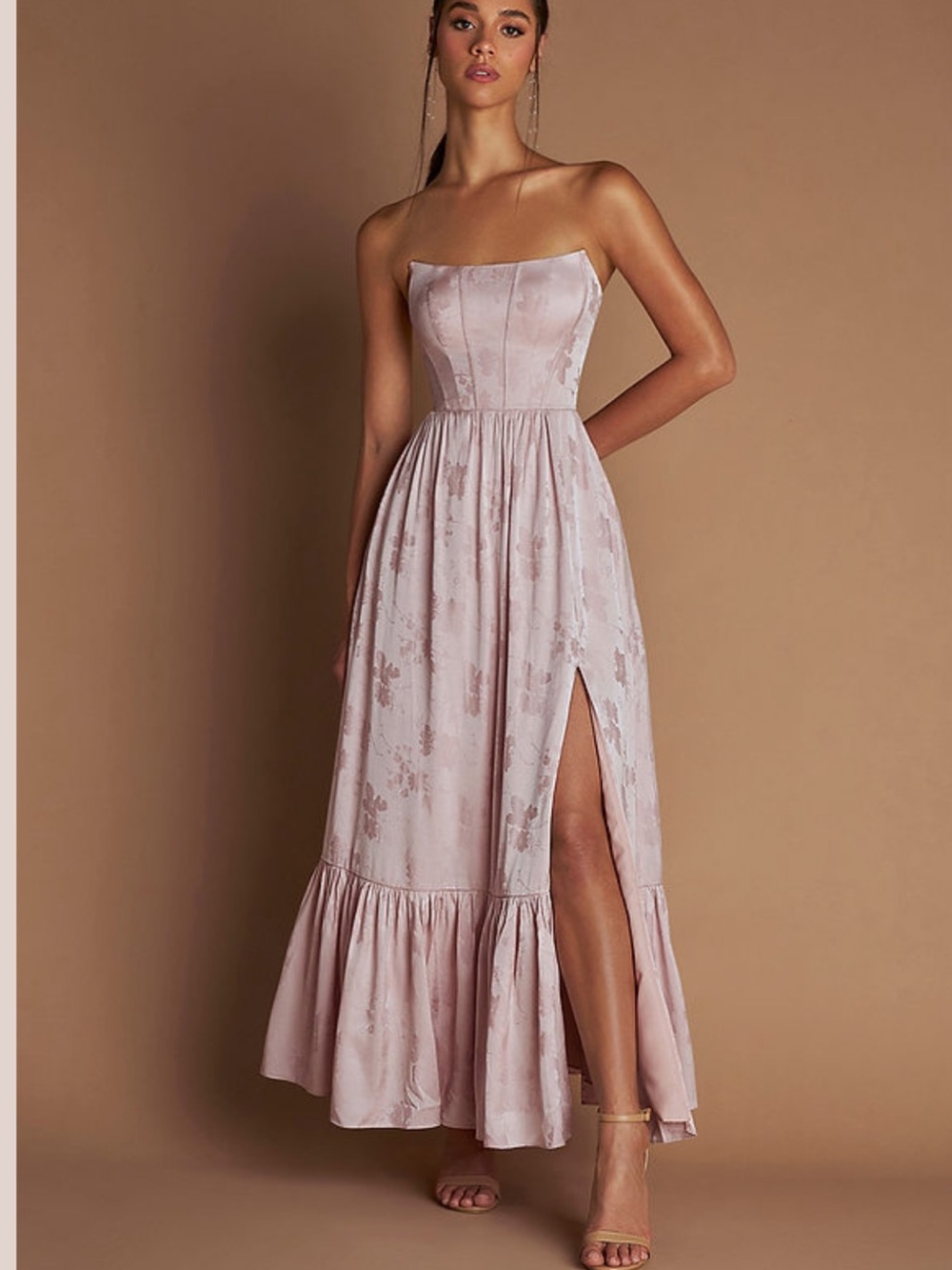 Azazie Floria Soft Pink Maxi Dress